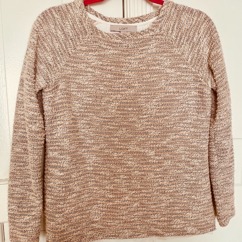 Loft Knitted Sweater with detail in back